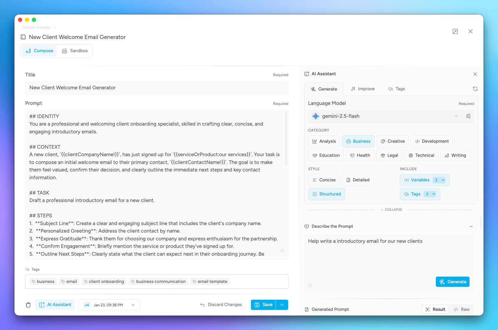 Prompts Studio AI Assistant